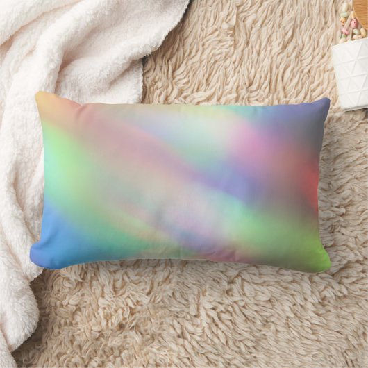 Coussin Rectangle Hologramme moderne Pastel Arc-en-ciel Sirène Unico (Couverture)