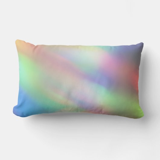 Coussin Rectangle Hologramme moderne Pastel Arc-en-ciel Sirène Unico (Recto)