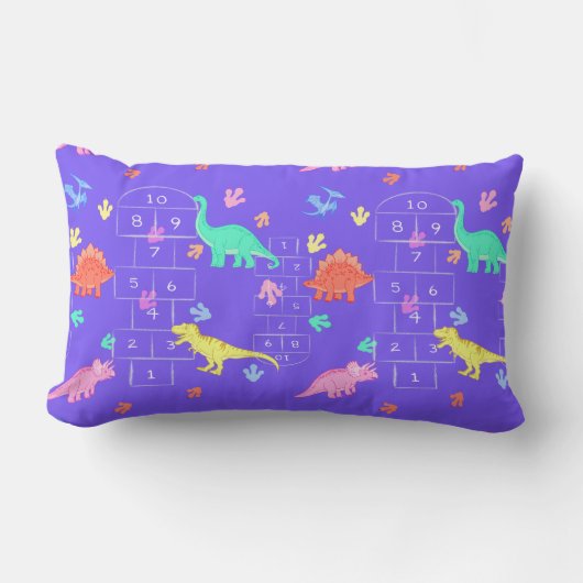 Coussin Rectangle Hopscotch Dinosaur throw pillow (Recto)