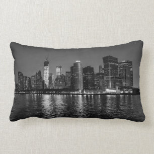 Coussin Rectangle Horizon de nuit de New York City