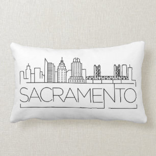 Coussin Rectangle Horizon de Sacramento, la Californie