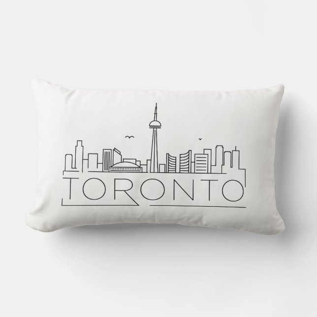 Coussin Rectangle Horizon de Toronto, Canada (Recto)