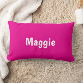 Coussin Rectangle Hot Pink Modern Personalized Name (Couverture)