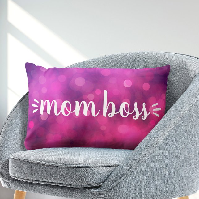 Coussin Rectangle Hot Rose Femme Maman Boss Baby Fun Script Bold Sim (Créateur téléchargé)