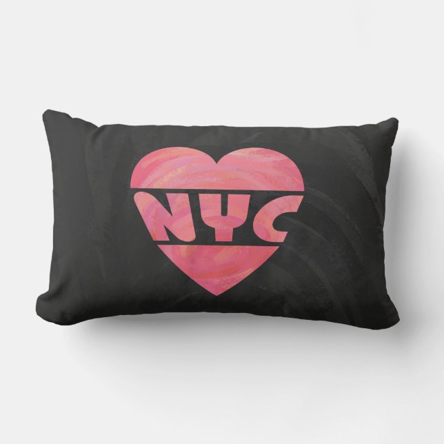 Coussin Rectangle I Coeur NYC (Recto)