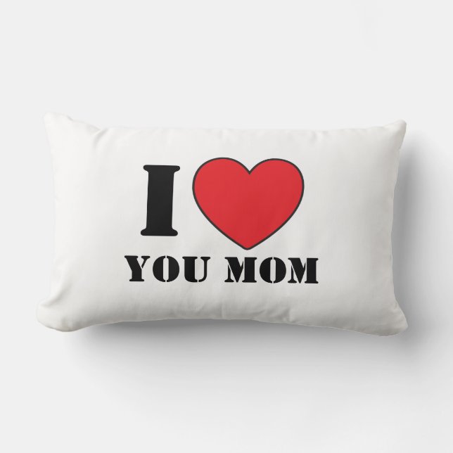 Coussin Rectangle I coeur vous lumbar de maman (Recto)