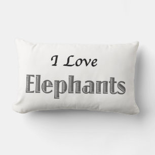 Coussin Rectangle I Love Elephants