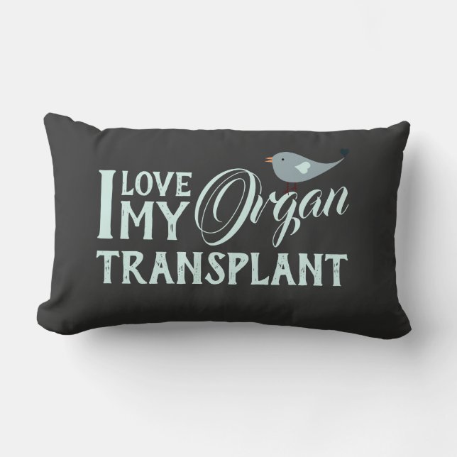 Coussin Rectangle I Love My Organ Transplant Organ Destinataire (Recto)