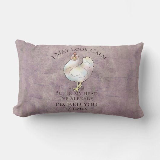 Coussin Rectangle "I May Look Calm" (Recto)