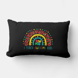 Coussin Rectangle I Teach Awesome Kids Shirt Autism Aware Puzzle