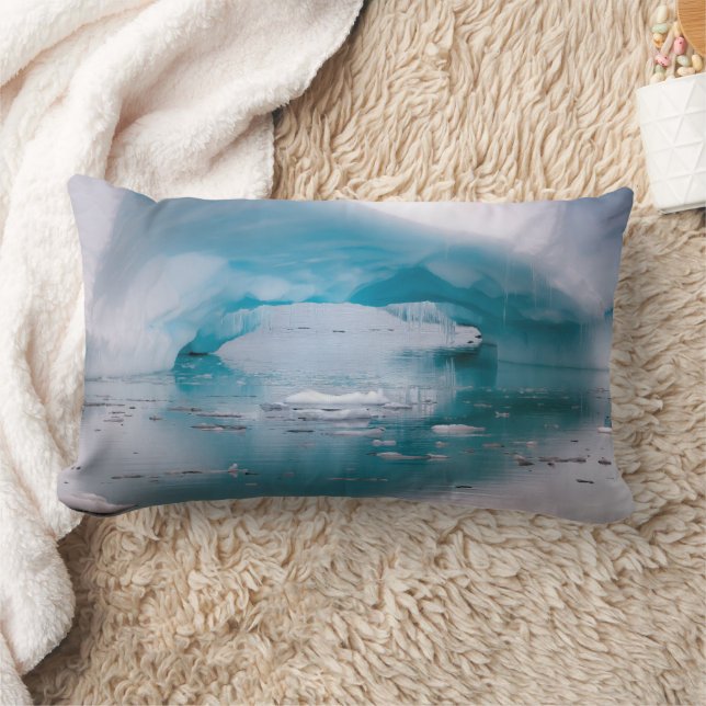 Coussin Rectangle Iceberg à arche ouverte | Antarctique (Couverture)
