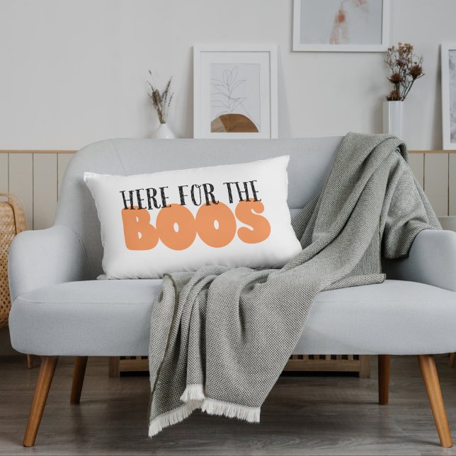 Coussin Rectangle Ici Pour L'Halloween Drôle Du BOOS (Créateur téléchargé)