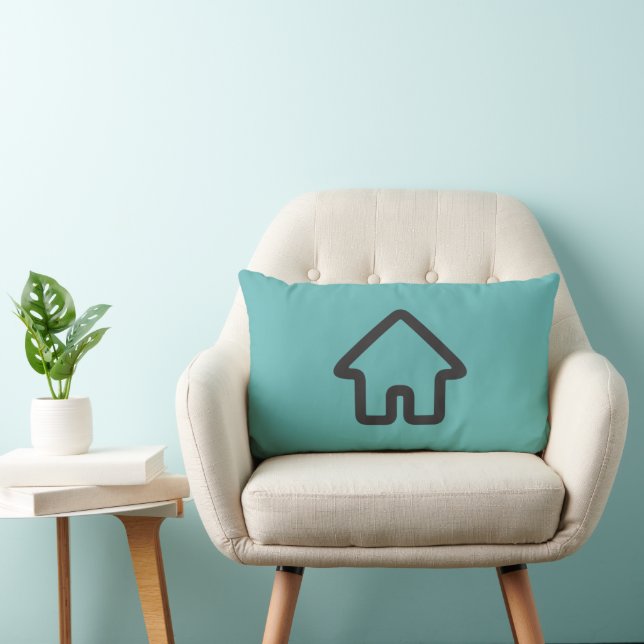 Coussin Rectangle Icône d'architecture de biens immobiliers Maison (Chaise)