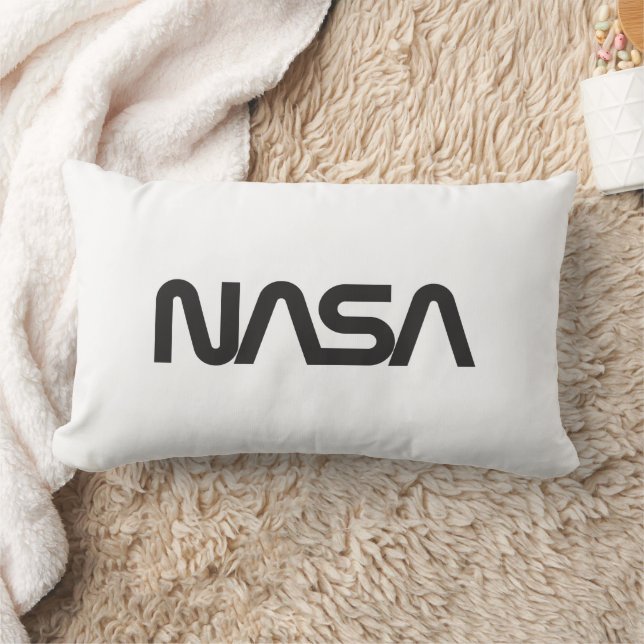 Coussin Rectangle Iconique NASA Circa Rocket Blanc Grade A Coton (Couverture)