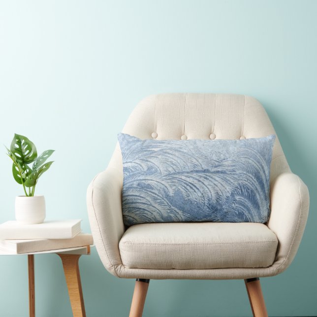 Coussin Rectangle Icy bleu gelé Jeu d'oreiller (Chaise)