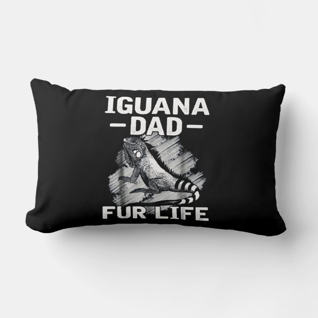 Coussin Rectangle Iguana papa fourrure vie (Recto)