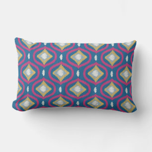 Coussin Rectangle Ikat Series Ogee Light Blue