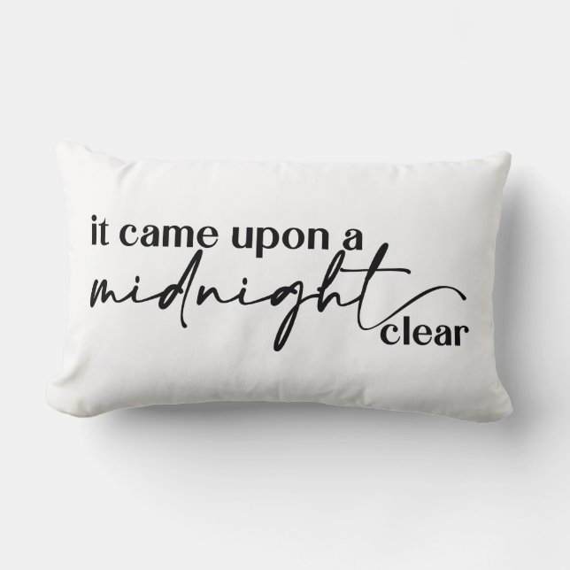 Coussin Rectangle Il Est Arrivé À Minuit Clair Noël Réversible (Recto)