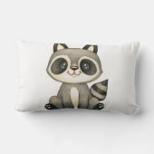 Coussin Rectangle Illustration Adorable de Raton Laveur Dessinée à l (Verso)