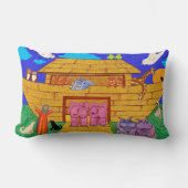 Coussin Rectangle Illustration Arche de Noé Rainbow Funny Elephant (Recto)