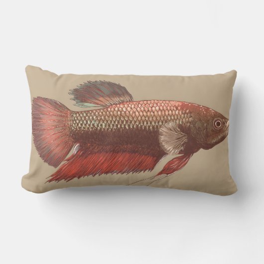 Coussin Rectangle Illustration de Betta (Recto)