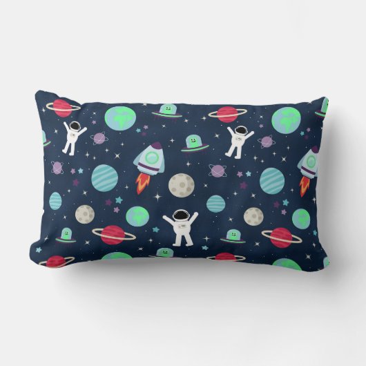 Coussin Rectangle Illustration de motif spatial (Recto)
