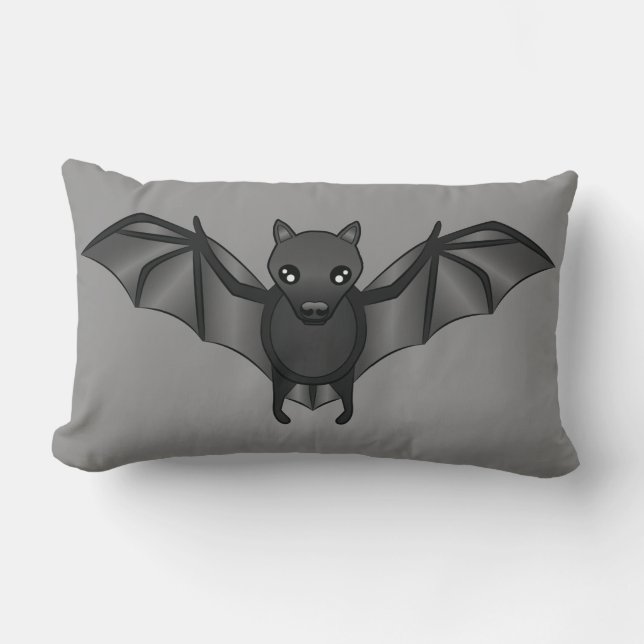 Coussin Rectangle Illustration d'Halloween de chauve-souris de dessi (Recto)