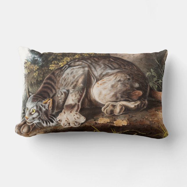 Coussin Rectangle Illustration du Lynx du Canada (Lynx Canadensis) (Recto)