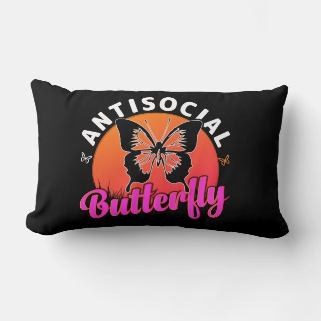 Coussin Rectangle illustration du vecteur de conception des papillon (Recto)