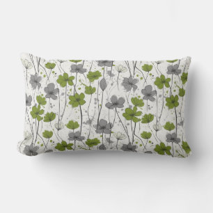 Coussin Rectangle Illustration florale, fleurs sauvages abstraits, m