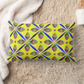 Coussin Rectangle Illustration graphique à motif jaune vif (Couverture)