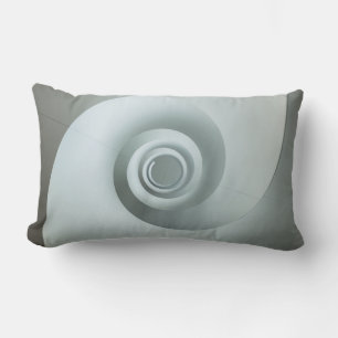 Coussin Rectangle Illustration spirale blanche et grise
