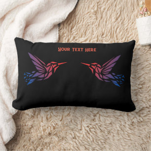 Coussin Rectangle Image de oiseau personnalisée Murray font tissu co