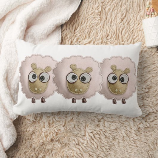 Coussin Rectangle Image imprimée sentie par Faux rose mignon de (Couverture)