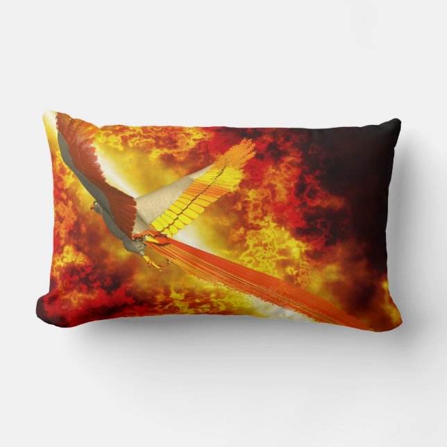 Coussin Rectangle Imaginaire de Phoenix gothique (Recto)