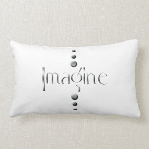 Coussin Rectangle Imaginez 3 points de bloc d'argent