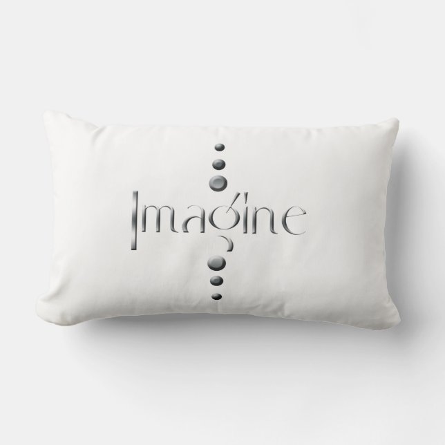 Coussin Rectangle Imaginez 3 points de bloc d'argent (Recto)