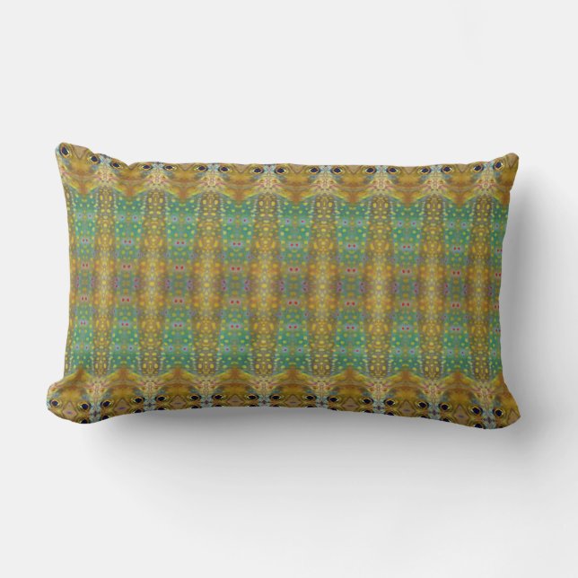 Coussin Rectangle Impression de motif de truite brune motif (Recto)