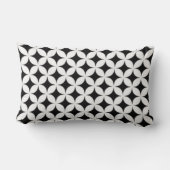 Coussin Rectangle Impression tendance noir et blanc floral Voir les (Verso)