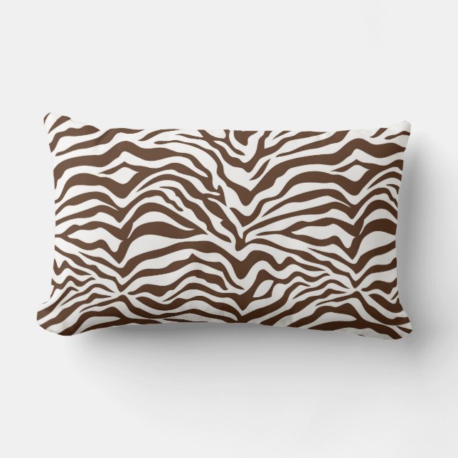 Coussin Rectangle Impression Zebra Brown (Recto)