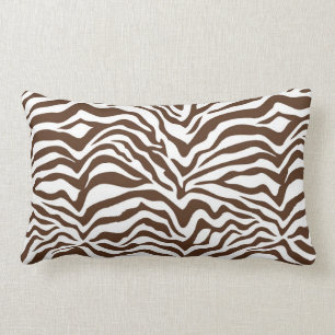 Coussin Rectangle Impression Zebra Brown