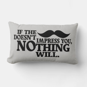Coussin Rectangle Impressionnant moustache personnalisé couleur lanc