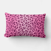 Coussin Rectangle Imprimé léopard rose élégant (Recto)