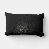 Coussin Rectangle Imprimé rayé diagonal noir, gris et métallisé (Verso)