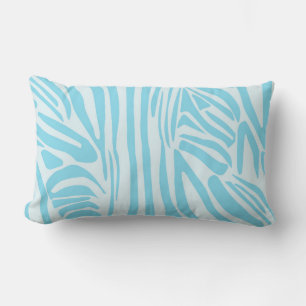Coussin Rectangle Imprimé zèbre bleu et blanc gras