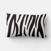 Coussin Rectangle imprimé zèbre noir et blanc chic féminin élégant (Verso)
