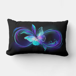 Coussin Rectangle Infinité brillante avec papillon magique