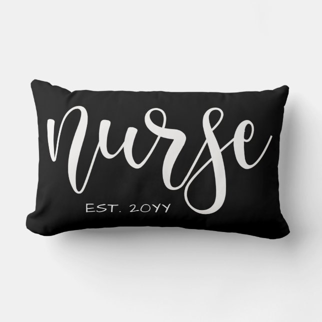 Coussin Rectangle Infirmière Est Année sur mesure Étudiante Infirmiè (Recto)