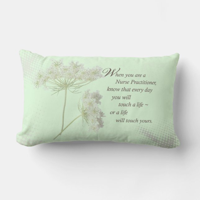 Coussin Rectangle Infirmière praticien Touch Vies Fleur sauvage (Recto)