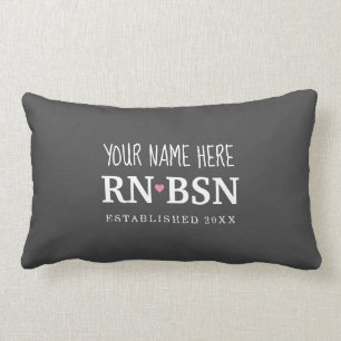 Coussin Rectangle Infirmière RN BSN Simple Cute personnalisée